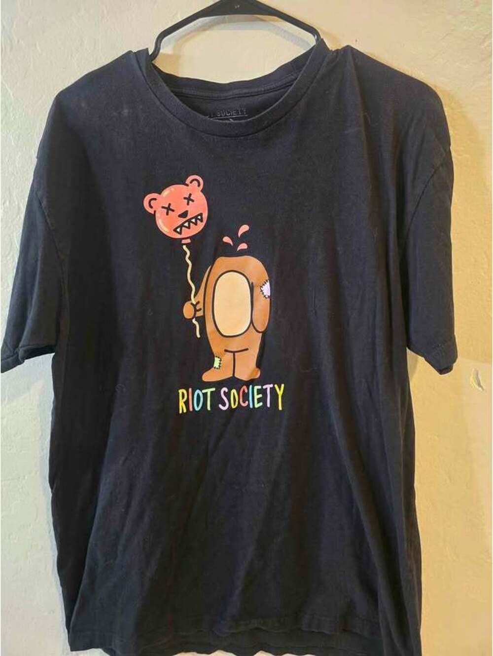 Riot Society Black Graphic T-Shirt Size XL